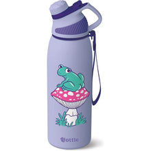 Load image into Gallery viewer, Ottle Reef Roamer Stainless Steel Water Bottle - 34 oz Insulated Flask with Leak Proof Lid, BPA free &amp; Carry Handle - Hot &amp; Cold Gym Water Bottle for Travel, Camping &amp; Sports - Cheeky Frog

