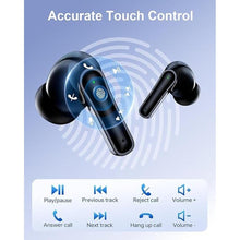 Load image into Gallery viewer, Wireless Earbuds Bluetooth Headphones, Ear Buds with Deep Bass, 40H Long Playtime, Power Display, IPX7 Waterproof in Ear Earphone with Mic for Phone Tablet Sports Workout, Black

