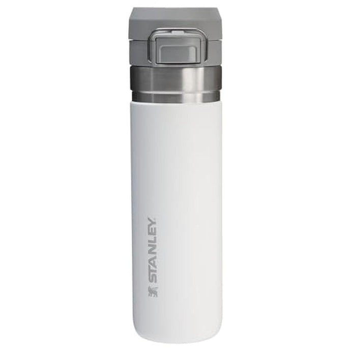 Stanley Quick Flip GO Water Bottle 24 oz | Push Button Lid | Leakproof and Packable for Travel and Sports | Insulated Stainless Steel | BPA-Free | Frost
