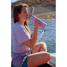 Load image into Gallery viewer, Stanley Quick Flip GO Water Bottle 24 oz | Push Button Lid | Leakproof and Packable for Travel and Sports | Insulated Stainless Steel | BPA-Free | Frost
