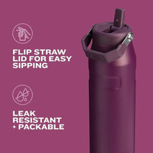 Load image into Gallery viewer, Stanley IceFlow Flip Straw 2.0 Water Bottle 24 oz | Built-In Straw with Larger Opening | Lightweight and Leak Resistant | Insulated Stainless Steel | BPA-Free | Rose Quartz
