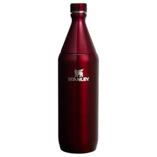 Load image into Gallery viewer, Stanley All Day Slim Bottle 34 oz | Leakproof Twist on Lid | Slim Design for Travel and Gym | Insulated Stainless Steel Water Bottle | BPA-Free | Garnet Shine
