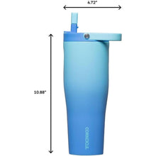 Load image into Gallery viewer, Corkcicle Go Cup XL Insulated Tumbler with Lid and Straw, Boom Box Blue, 30 oz – Reusable Water Bottle Keeps Beverages Cold for 12hrs – Cupholder Friendly Tumbler, Leak-Proof Design
