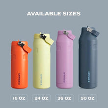 Load image into Gallery viewer, Stanley IceFlow Flip Straw 2.0 Water Bottle 24 oz | Built-In Straw for Travel and Sports | Lightweight and Leak Resistant | Insulated Stainless Steel | BPA-Free | Strawberry Cream

