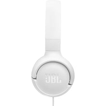 Load image into Gallery viewer, JBL Tune 520C - USB-C Wired on-Ear Headphones with Hi-Res Audio Support, Pure Bass Sound, Comfort fit, USB-C connectivity, 3-Button Remote with Microphone and EQ presets Control (White)
