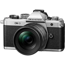Load image into Gallery viewer, OM SYSTEM Olympus OM-3 Silver Micro Four Thirds System Camera M.Zuiko Digital ED 12-45mm F4.0 PRO kit Travel Camera Weather Sealed Design 5-Axis Image Stabilization

