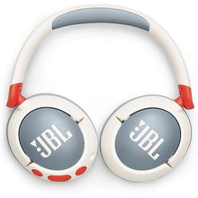 Load image into Gallery viewer, JBL Junior 470NC - Wireless Over-Ear Noise Cancelling Kids Headphones Safe Sound (&lt;85dB), Fit for Kids, Parental Control with Customizable Volume &amp; Playtime and 50Hr Battery Life (White)
