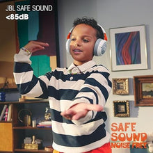 Load image into Gallery viewer, JBL Junior 470NC - Wireless Over-Ear Noise Cancelling Kids Headphones Safe Sound (&lt;85dB), Fit for Kids, Parental Control with Customizable Volume &amp; Playtime and 50Hr Battery Life (White)
