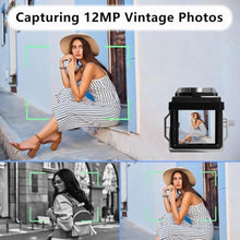 Load image into Gallery viewer, CHUZHAO Vintage Mini Digital Camera, Retro-Style Point and Shoot, 1080P Video &amp; Photo Autofocus, Portable Compact Pocket Camera with 16GB Card for Beginners Teens Adults Black

