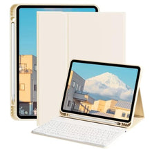 Load image into Gallery viewer, ZOPSGYU Case Keyboard for New iPad Air 11 Inch M4/M3/M2 2026/2025/2024, iPad Air 5th/4th Generation 10.9 Inch 2022/2020, Magnetic Detachable Bluetooth Keyboard, Soft Cover with Pencil Holder, Cream
