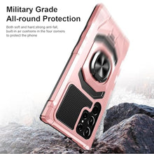 Load image into Gallery viewer, Armor Case for Samsung Galaxy S25 Ultra Military Grade Shockproof Phone Case with Built-in Screen Protector, Heavy Duty Protection Metall Ring Kickstand for Samsung S25 Ultra 5G Cover (Pink)
