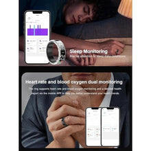 Load image into Gallery viewer, Yoidesu Smart Ring with LED Display Screen, Health Tracker Fitness Ring with APP, Compatible with iOS Android, IP68 Water Proof, Multiple Sports Modes, Heart Rate Sleep Tracker Pedometer
