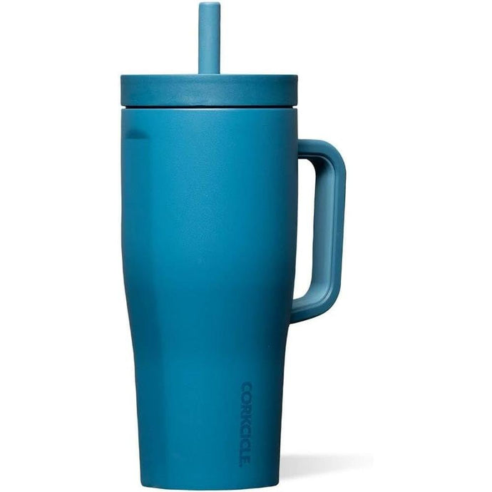 Corkcicle Cruiser Insulated Tumbler with Handle & Straw, North Shore, 22 oz – 100% Leakproof Cupholder Friendly Water Bottle Keeps Drinks Cold 20hrs