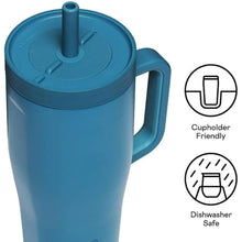 Load image into Gallery viewer, Corkcicle Cruiser Insulated Tumbler with Handle &amp; Straw, North Shore, 22 oz – 100% Leakproof Cupholder Friendly Water Bottle Keeps Drinks Cold 20hrs
