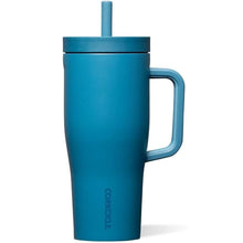 Load image into Gallery viewer, Corkcicle Cruiser Insulated Tumbler with Handle &amp; Straw, North Shore, 22 oz – 100% Leakproof Cupholder Friendly Water Bottle Keeps Drinks Cold 20hrs
