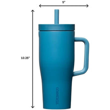 Load image into Gallery viewer, Corkcicle Cruiser Insulated Tumbler with Handle &amp; Straw, North Shore, 22 oz – 100% Leakproof Cupholder Friendly Water Bottle Keeps Drinks Cold 20hrs
