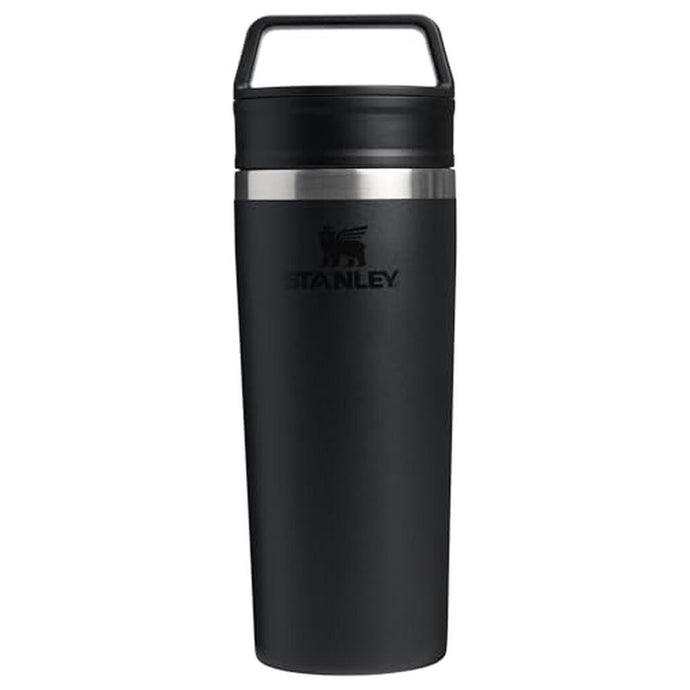 STANLEY Cafe To Go Travel Mug 16 oz | Leakproof Two-Part Drink Through Lid | Tumbler Cup for Coffee, Tea and Drinks | Insulated Stainless Steel Coffee Mug | BPA-Free | Black 2.0