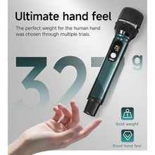 Load image into Gallery viewer, Wireless Microphones, Professional UHF Dual Wireless Microphone with 240 ft Effective Range, 3ms Transmission Rate, Studio Grade Sound Pick Up Mic Head, Metal Body, Microphone for Singing, Speech
