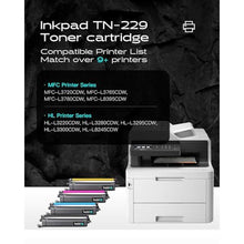 Load image into Gallery viewer, TN229XL 229XL Toner Cartridges for MFC-L3780CDW HL-3280CDW Compatible Replacement with Brother TN229XL TN-229XL TN-229 TN229 Work with MFC-L3720CDW HL-L3220CDW HL-L3300CDW Printers (4 Pack, Bk/C/M/Y)
