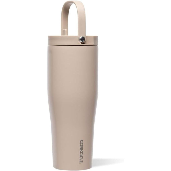 Corkcicle Go Cup XL Insulated Tumbler with Lid and Straw, Desert, 30 oz – Reusable Water Bottle Keeps Beverages Cold for 12hrs – Cupholder Friendly Tumbler, Leak-Proof Design