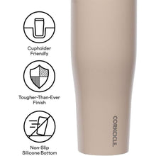 Load image into Gallery viewer, Corkcicle Go Cup XL Insulated Tumbler with Lid and Straw, Desert, 30 oz – Reusable Water Bottle Keeps Beverages Cold for 12hrs – Cupholder Friendly Tumbler, Leak-Proof Design
