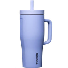 Load image into Gallery viewer, Corkcicle Cruiser Insulated Tumbler with Handle &amp; Straw, Periwinkle, 22 oz – 100% Leakproof Cupholder Friendly Water Bottle Keeps Drinks Cold 20hrs
