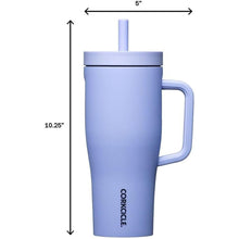Load image into Gallery viewer, Corkcicle Cruiser Insulated Tumbler with Handle &amp; Straw, Periwinkle, 22 oz – 100% Leakproof Cupholder Friendly Water Bottle Keeps Drinks Cold 20hrs
