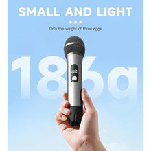 Load image into Gallery viewer, Wireless Microphones, Wireless Microphone with One-to-One Chip Connection, 40H Duration, 200 FT Distance Receiving, Semi-Metallic tube Microphone for Singing, Video Recording, YouTube, Home Party
