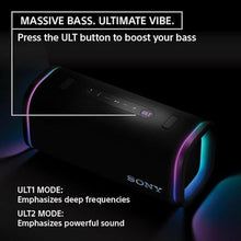 Load image into Gallery viewer, Sony ULT Field 5 Wireless Portable Bluetooth Speaker, IP67 Waterproof, Dustproof, and Rustproof with Enhanced Bass, 25 Hour Battery, 360° Party Light, and Shoulder Strap (SRSULT50W), Off White
