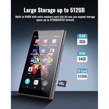 Load image into Gallery viewer, Android 14 MP3 Player, 5&quot; MP4 Music Player for Kids with Family Link, App Store, Spotify, YouTube, Libby, Memory Card and Earphone Included
