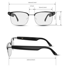 Load image into Gallery viewer, Harlafou Bluetooth Audio Smart Glasses, Photochromic Sunglasses Blue Light for Men and Women,Open Ear Sound Mic &amp; Speakers, Magnetic Charging, Color-Changing Polarized Sunglasses Lenses (White)
