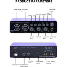 Load image into Gallery viewer, BOMGE USB Audio Interface SOLO with XLR/48V Phantom Power,32Bit/192kHz High-Fidelity, for Studio Audio Mixer Interface for Guitarist, Vocalist, Podcaster, Producer, Plug and Play (U202P)
