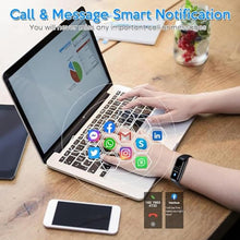 Load image into Gallery viewer, Fitness Tracker,2025 Smart Watch with Blood Pressure Heart Rate &amp; Sleep Monitor IP67 Waterproof Step Calorie Counter Pedometer Fitness Activity Watch for Men Women Android iOS Phone (Black)
