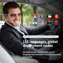 Load image into Gallery viewer, Smart AI Translator Glasses, Clear Blue Light Glasses for Woman Men, Simultaneous Interpretation Eyeglasses for 110+ Languages, Real-Time Translation, Remote Shooting,AI Smart Sunglasses for Travel -G
