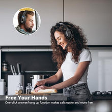 Load image into Gallery viewer, Dytole Bluetooth 5.3 Headset for Work, Bluetooth Headphones with Mic Mute &amp; AI Noise Cancelling, 65Hrs Working Time, Wireless Headphones with Mic for Call Center/Cell Phone/Computer/Teams/Zoom Black

