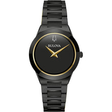 Load image into Gallery viewer, Bulova Ladies' Modern Millenia Black Stainless Steel 2-Hand Quartz Watch, Black Dial Style: 98L314
