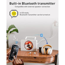Load image into Gallery viewer, CD Player Boombox with Bluetooth, FM Radio, USB, AUX-in, Headphone Jack, CD-R/RW and MP3 CDs Compatible, Clear and Full Sound, Portable Stereo 10W Wired Power for Home
