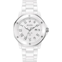 Load image into Gallery viewer, Bulova Ladies' Marc Anthony Marine Star White Ceramic and Stainless Steel 3-Hand Quartz Watch Style: 98P222
