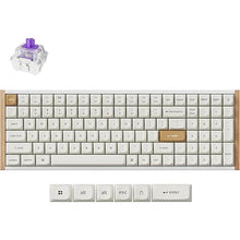 Load image into Gallery viewer, Keychron K4 HE 96% Wireless RGB Hall Effect Keyboard, Gateron Double-Rail Magnetic Switch, Rapid Trigger &amp; Adjustable Actuation, QMK, 2.4GHz &amp; BT 5.2, for Mac/Windows/Linux, Aluminum-Wood Frame, White
