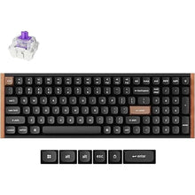 Load image into Gallery viewer, Keychron K4 HE 96% Wireless RGB Hall Effect Keyboard, Gateron Double-Rail Magnetic Switch, Rapid Trigger &amp; Adjustable Actuation, QMK, 2.4GHz &amp; BT 5.2, for Mac/Windows/Linux, Aluminum-Wood Frame, Black
