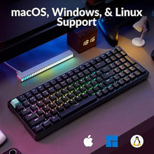 Load image into Gallery viewer, Keychron K4 HE 96% Wireless RGB Hall Effect Keyboard, Gateron Double-Rail Magnetic Switch, Rapid Trigger &amp; Adjustable Actuation, QMK, 2.4GHz &amp; BT 5.2, for Mac/Windows/Linux, Aluminum Frame, Black

