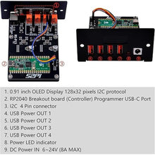 Load image into Gallery viewer, GeeekPi 4 USB Channel 5V Power Supply Module for 19 inch 1U Rackmount
