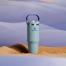 Load image into Gallery viewer, Stanley IceFlow 2.0 Flip Straw Tumbler with Handle 30 oz | Twist On Lid and Flip Up Straw | Leak Resistant Water Bottle | Insulated Stainless Steel | BPA-Free | Exclusive Blue Cactus
