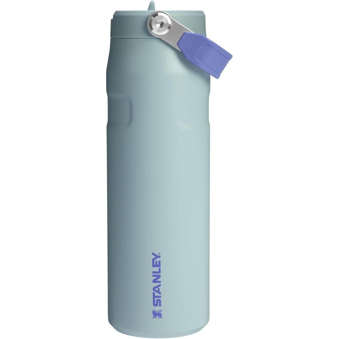 Stanley IceFlow Flip Straw 2.0 Water Bottle 24 oz | Built-In Straw for Travel and Sports | Lightweight and Leak Resistant | Insulated Stainless Steel | BPA-Free | Blue Cactus