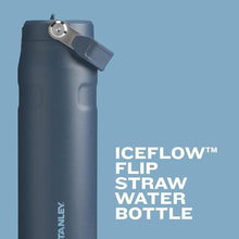 Load image into Gallery viewer, Stanley IceFlow Flip Straw 2.0 Water Bottle 24 oz | Built-In Straw for Travel and Sports | Lightweight and Leak Resistant | Insulated Stainless Steel | BPA-Free | Blue Cactus
