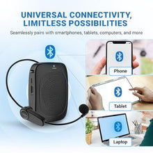 Load image into Gallery viewer, Wireless Voice Amplifier with Headset Microphone,Personal Wireless Bluetooth Amplifier with Mic,Teachers Microphone Wireless,Mini Megaphone Speaker,Portable PA System for Classroom C002
