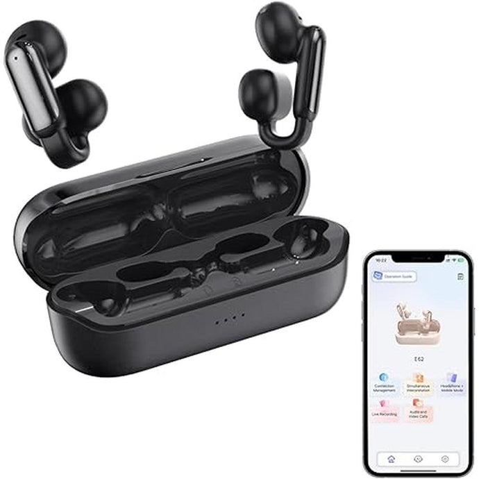 AI Translation Earbuds Real Time 3-in-1 Free-Clip Ai Translator Earbuds, 110+ Languages Translation AI Language Translator Earphones, Clear Sound, No APP Subscription for iOS and Android (Black)