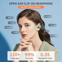 Load image into Gallery viewer, AI Translation Earbuds Real Time 3-in-1 Free-Clip Ai Translator Earbuds, 110+ Languages Translation AI Language Translator Earphones, Clear Sound, No APP Subscription for iOS and Android (Black)
