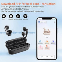 Load image into Gallery viewer, AI Translation Earbuds Real Time 3-in-1 Free-Clip Ai Translator Earbuds, 110+ Languages Translation AI Language Translator Earphones, Clear Sound, No APP Subscription for iOS and Android (Black)
