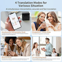Load image into Gallery viewer, AI Translation Earbuds Real Time 3-in-1 Free-Clip Ai Translator Earbuds, 110+ Languages Translation AI Language Translator Earphones, Clear Sound, No APP Subscription for iOS and Android (Black)
